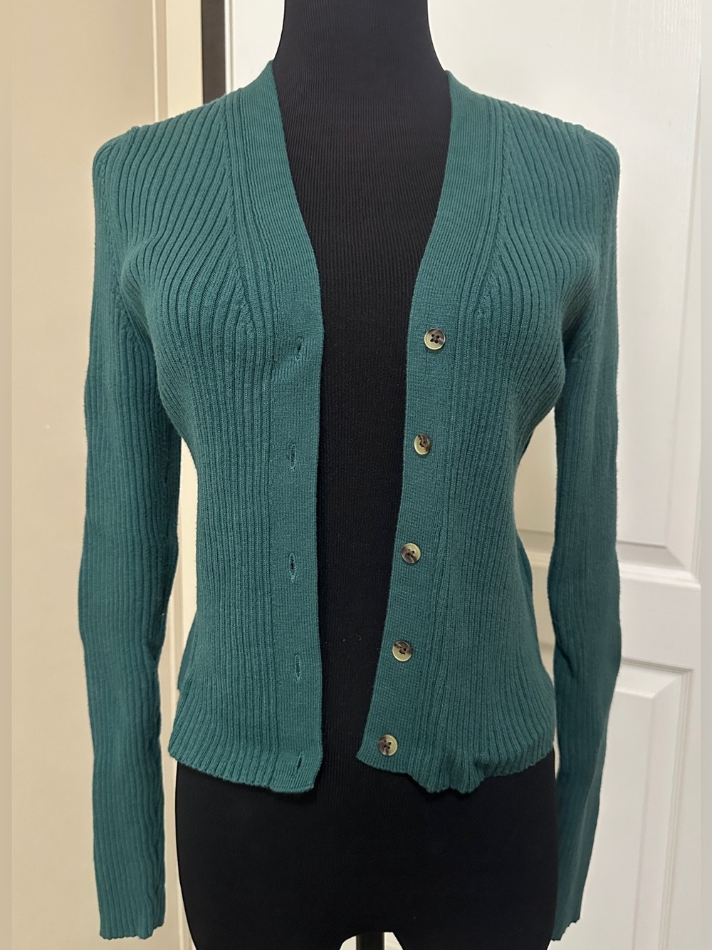 GAP Teal Ribbed Cardigan